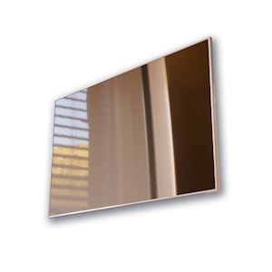  Diffuseur de soufflage Collection Reflet teinte Bronze pour plénum de 600x400 mm - 400x400px